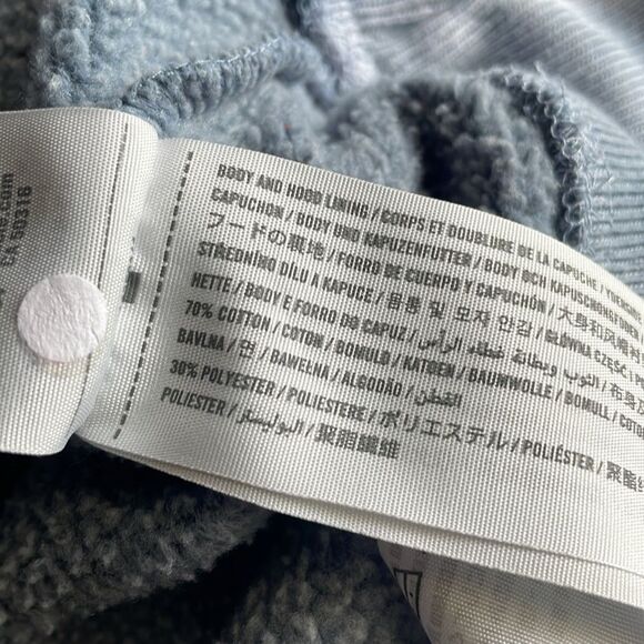 Abercrombie & Fitch Relaxed Fit Blue Tie-Dye & Splatter Print Hoodie (Small) - Picture 11 of 11